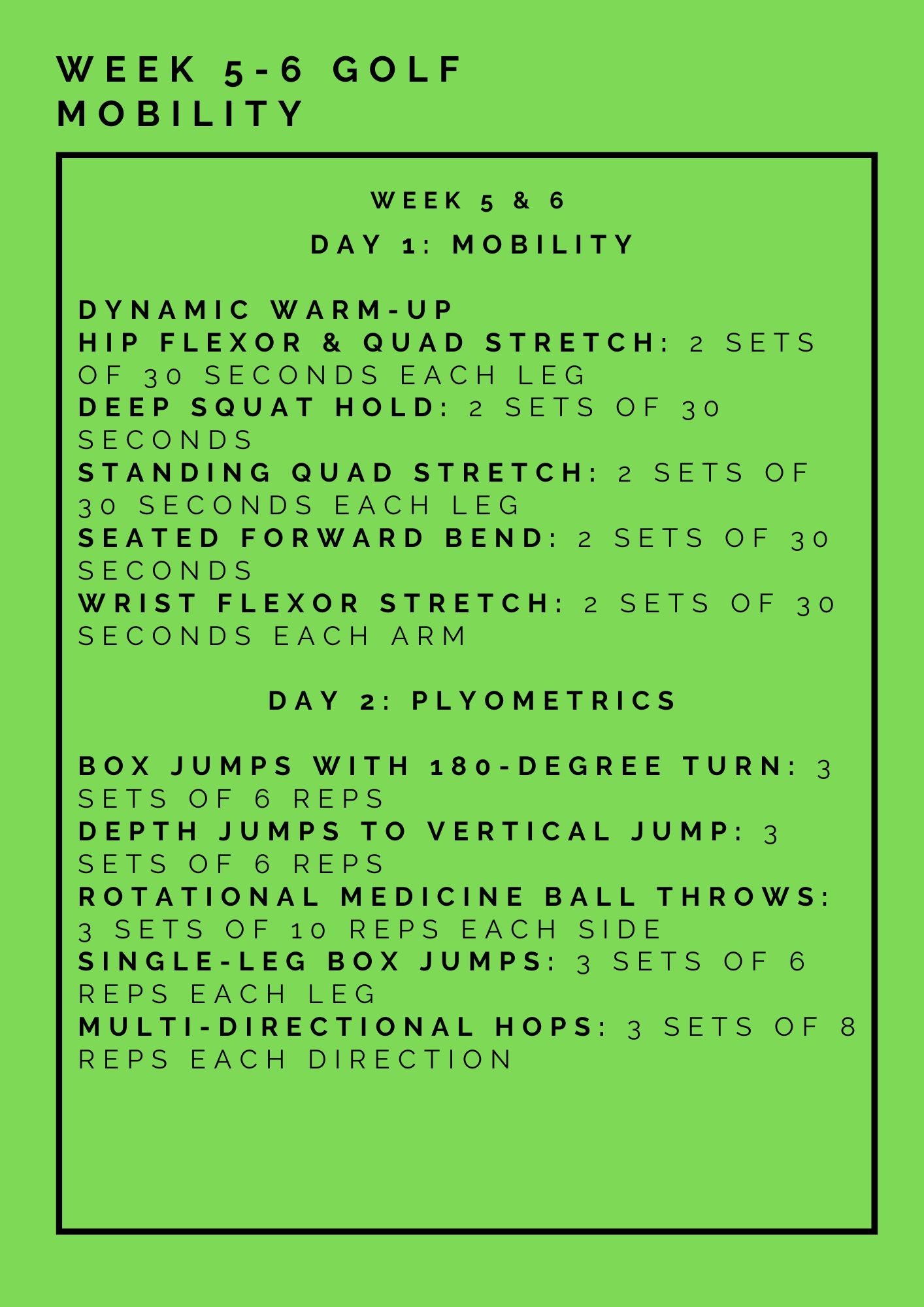 Golf Mobility Stage 1